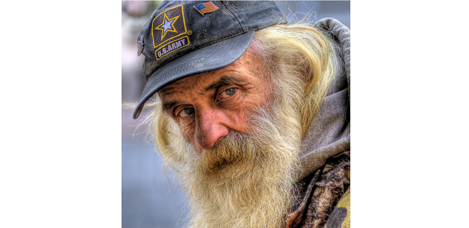 Photo of an older veteran