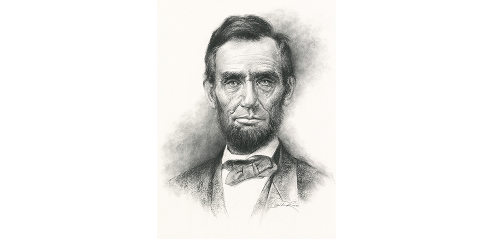 a drawing of Abraham Lincoln